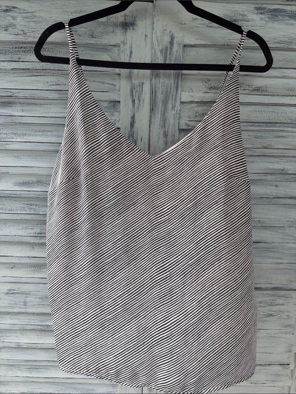 Banana Republic Navy & Cream Striped Top Size L